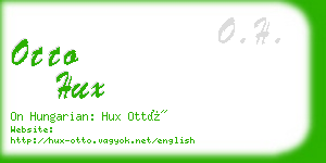 otto hux business card